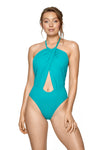 halter swimsuit backless swimwear bikini swim brand travel beachwear resortwear luxury swimwear one piece turquoise blue navy beach travel swimsuit luxury swim brand fashion netaporter selfridges farfetch harrods 
