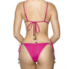 string bikini tassel halter swimsuit backless swimwear bikini swim brand travel beachwear resortwear luxury swimwear one piece turquoise blue navy beach travel swimsuit luxury swim brand fashion netaporter selfridges farfetch harrods  africa europe travel blogger London Paris Milan pink  bikini top bikini bottom strapless