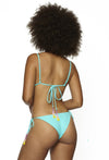 string bikini tassel halter swimsuit backless swimwear bikini swim brand travel beachwear resortwear luxury swimwear one piece turquoise blue navy beach travel swimsuit luxury swim brand fashion netaporter selfridges farfetch harrods  africa europe travel blogger London Paris Milan pink  bikini top bikini bottom strapless bikini bottom