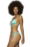 string bikini tassel halter swimsuit backless swimwear bikini swim brand travel beachwear resortwear luxury swimwear one piece turquoise blue navy beach travel swimsuit luxury swim brand fashion netaporter selfridges farfetch harrods  africa europe travel blogger London Paris Milan pink  bikini top bikini bottom strapless bikini bottom